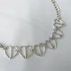 Chaînes européennes minimaliste vintage creux amour coeur collier ras du cou pour femmes femme hip hop mode bijoux 2023 cadeau