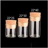 Opslagflessen Potten Verkopen Kleine Reageerbuis Met Kurk 4Ml 5Ml 6Ml Glazen Kruidenfles Diy Craft Transparante Drifting Drop Dhwr7