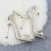 Chaussures de robe Leopard Land Femmes Sexy Golden Stiletto Strap Fashion Sandales Party Fairy Catwalk Travail JJXP