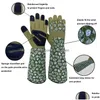 Gants en PVC Gants en PVC Jardinage long pour femmes Résistant aux épines Jardin d'élagage des roses avec écran tactile Travail respirant 230512 Off Dhgarden Dh3Nq