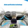 Car Air Cleaner Pm2.5 Filter Purifier Negative Ion Oxygen Bar Formaldehyde Odour Intelligent Touch Control Drop Delivery Dham9