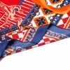 Halsdukar 130 cm fjärilsdesign bandana modemärke halsduk Silk Square Shawl Women Kerchief för damer