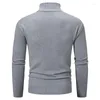 Herrenpullover Slim Blank Tops Männer Herbst Winter Mock-Neck Langarm Pullover Pullover Bluse Top Gute Qualität Frühling Herbst Pullover Mann