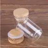 24 pieces 15ml 30*40mm Test Tubes with Bamboo Lids Glass Jars Vials Wishing Bolttes Wish Bottle for Wedding Crafts Giftgood qty Snbds