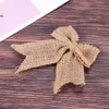 Gift Wrap 30 Pcs Burlap Bows Burlap Bow Knot Handmade Burlap for Christmas Decorate Tree Festival Holiday Party Supplies 231017