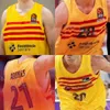 Basketball Baloncesto Jersey Barca Lassa 22 Jabari Parker 13 Tomas Satoransky 12 Nikola Kalinic 1 Oscar da Silva 8 Dario Brizuela 44 Joel Parra Blue Yellow