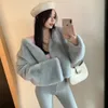 Womens Fur Faux Winter Fall Light Weight Women Coat Short Cut Vintage Fashion Lady 231018