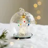 Decorações de Natal Clear Crystal Angel Figurines Glass Angel Glowing Ornament Estátua Collectible Home Decor Natal Presentes de Aniversário 231017