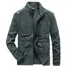 Jaquetas masculinas inverno softshell jaqueta de lã térmica ao ar livre casaco esportivo homem quente zíper até casacos masculino 5xl