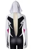 Across the Spider Verse Gwen Costume Cosplay Tuta Maschera Set Abiti per Donne Adulte Kid Halloween Carnival Party Suit