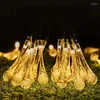 Strings 6M 30LED Solar Droplet Bulb String Lights Outdoor Waterproof Christmas Garland Garden Light Lawn Courtyard Lamp Decoration