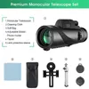 Telescopes 80x100 HD ZOOM Powerful Monocular Telescope Portable Binoculars Long Range Hunting Camping With Tripod Phone Clip 231018