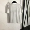 Fashion Nail Drill Shirt Women Loose Short Sleeved Sweatshirt Designer Breathable Embroidery Blouse