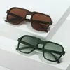 Okulary przeciwsłoneczne Oulylan Square Retro Pilot Clear Ocean Frame Shades Uv400 Męs