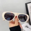 Occhiali da sole ovali per donna uomo designer moda occhiali da sole donna nero bianco marrone occhiali tonalità UV400