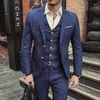 Men's Suits Mens 3 Piece Royal Blue Suit Wedding For Men 2023 Party Dress Tuxedo Groom