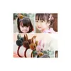 Hair Rubber Bands Cute Animals Rabbit Style Hair Bands Felt Three-Nsional Plush Ears Headband For Children Girls Accessories Jewelry H Dhhvc