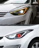 Gruppo faro LED per auto Daytime Running Light Streamer Indicatore di direzione Devil Eye Blu DRL per Hyundai Elantra 10-15