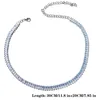 Catene Moda Donna Gioielli da sposa Regalo Collana a catena da tennis rettangolare Gioiello in zircone di cristallo bianco trasparente