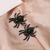 Boucles d'oreilles pendantes Y2K Halloween drôle mignon noir grande araignée goutte pour femmes Goth Punk boucle d'oreille accessoires de bijoux de mode