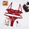 Sexy Set Spitze BH Höschen Set Frauen Floral Unterwäsche Sexy Durchsichtig Weibliche Dessous Hohl Bodysuit Erotische Nachtwäsche Bikini 230808