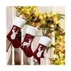 Décorations de Noël 46cm Bas Chaussettes suspendues Noël Rustique Bas personnalisés Flocon de neige Fête de famille Fournitures de vacances Drop de DHL3