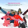 Gants de Ski alpinisme antidérapant hiver doit enfants enfants à manches longues mitaine neige Snowboard coupe-vent imperméable 231017