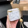 Womens Designer Lambskin Mini Cosmetic Case Box Bags With Crush Gold Ball Metal Matelasse Chain Crossbody Shoulder Tiny Vanity Outdoor Sacoche Coin Purse 11X8CM