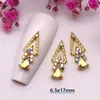 Decorações de arte de unhas 10 peças de luxo liga de metal brilhante strass pérola gemas charme design diy acessórios de moda 231017