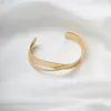 Bangle Elegant Geometric Matte Gold Color Bracelet High Quality Vintage Style Cuff For Women Personalized Jewelry Gifts230H
