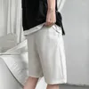 Mäns shorts 2023men Solid Chic All-Match Summer Thin Baggy Straight Ins Casual byxor för manliga Harajuku Simple Men-kläder