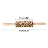 Rolling Pins Pastry Boards Spring Series Pattern Flower Leaf Embossing Wood Stamps Rolling Pin Baking Cookie Fondant Cake Textured Roller Baking Accessorie 231018