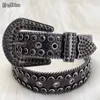 Bälten punk rock diamant besatt bing bälten kvinnor män lyx rem western rhinestones bälte cowgirl cowboy cinturones para mujer 231017