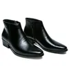 Bottes élégantes Chelsea hommes en cuir véritable chaussures pour hommes bout pointu affaires Slipon robe modèle formel mode décontracté 231018