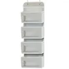 Storage Boxes Hanging Bag Living Room Nursery Toys Clothes Hat Mesh Pocket Rack Cabinets Indoor Organizer Supplies Gray