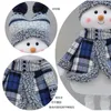 Juldekorationer Dekokration för hem 2024 Infällbara leksaker Happy Year Gift Xmas Festival Ornament Stor storlek Blue Snowman Dolls 231018