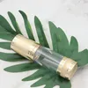 Flacone airless cosmetico vuoto di lusso da 30 ml Flacone erogatore con pompa ricaricabile portatile brillante color oro per goccia di lozione Hniff Swjan