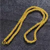 Męskie 24 -karatowe złote łańcucha naszyjnika NJGN085 Prezent ślubny żółty złoto