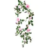 Decoratieve bloemen kunstmatige bloemenslinger nep Rose Vine hangend voor bruiloft tafel middelpunt arrangement kamer babyshower