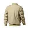 Herrjackor Spring och Autumn Multi Pocket Workwear Jacket Outdoor Baseball Collar Flying Suit