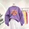 Dames Hoodies Sweatshirts Kpop Mode Letter Oversized Sweatshirts Vintage jaren 90 Ronde hals Lange mouw Losse hoodie Jas Meisje Wit Roze Herfstoutfits Dame 231017