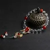 Kościkowe pasma Qing Dynastia w tym samym stylu Bransoletka królowej naturalny przezroczysty kryształ 18 Osiemnaście koralików modlitwa bransoletki kobiet AC316H