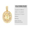 Pendant Necklaces OCESRIO Multicolor Mini Crystal Virgin Mary Oval For Necklace Copper Gold Plated Jewelry Making Supplies Pdtb401