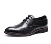 Black And White Cowhide Men Dress Shoes Fashion Business Oxfords Shoes