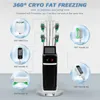 Vertical 360 degree cryolipolysis fat reduce weight cryo lipo body shape cryotherapy cellulite removal device 5 handle