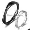 Wedding Rings Wedding Rings Minimalist M Mobius Couple Pairing Ring 2022 Men And Women Engagement Holiday Party Fashion Jewelry Gift J Dhmup