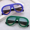 Солнцезащитные очки модные женские ретро брендовые дизайнерские двойные цветные мужские солнцезащитные очки в стиле панк с градиентом UV400