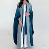 Kadın Trençkotları Alsey Miyake Pileli Gradient Coat 2023 Sonbahar Artı Boyut Bat Sleeve Sıradan Eşarp Stili Uzun Dış Ceket