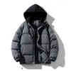 Parka da uomo in piumino da uomo con cappuccio spesso caldo colorato cappotto a bolle giacca invernale 2023 uomo streetwear hip hop parka coreano nero vestiti piumini 231018