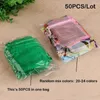 Kopplingar 50st/parti 15x20 cm Big Drawstring Organza Bag